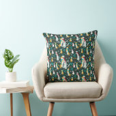 Coussin Weasel hugs Christmas pattern teal (Chaise)