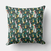 Coussin Weasel hugs Christmas pattern teal (Verso)