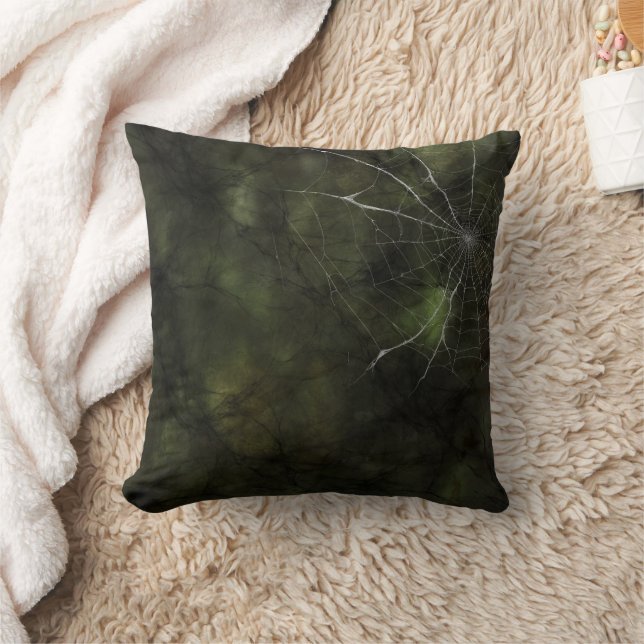 Coussin Web gothique argenté désorganisé (Couverture)
