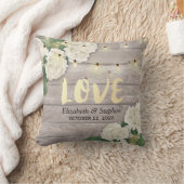 Coussin Wedding shower Hydrangea Fleur String Lumières Boi (Couverture)