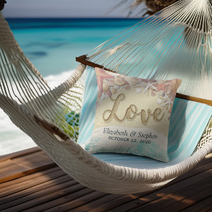 Coussin Wedding shower Summer Sea Beach Starfish Seashs