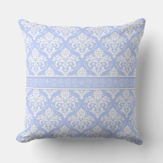 Coussin - Wedgewood Blue Damask (Recto)