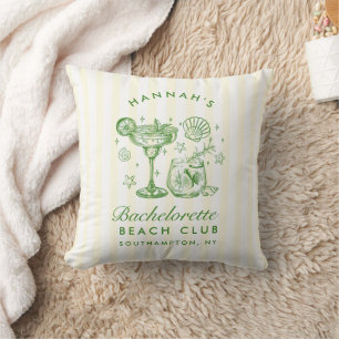 Coussin Week-end d'enterrement de vie de jeune fille rétro