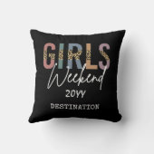 Coussin Week-end entre filles Imprimé guépard Séjour entre (Verso)