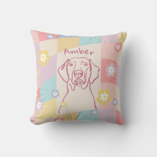Coussin Weimaraner élégant Simple chien coloré