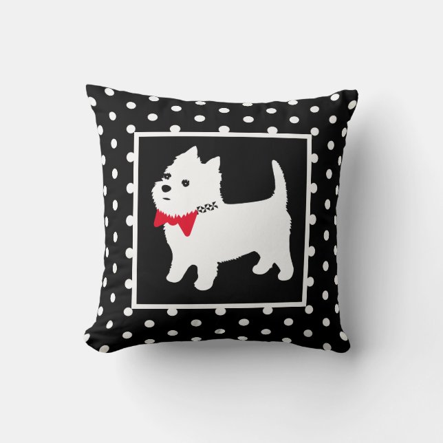 Coussin West Highland White Terrier mignon chien Westie (Recto)