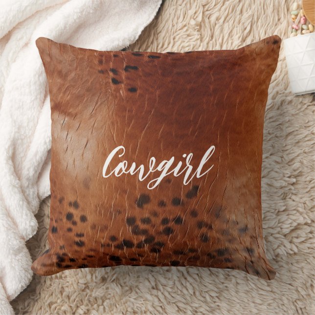 Coussin Western Cowgirl Brown Black (Couverture)