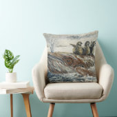 Coussin Whale Riders Whimsical Whale and Penguin Ocean (Chaise)