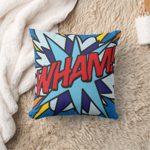Coussin WHAM ZAP Amusant Art Pop Livre de Bande Dessinée R