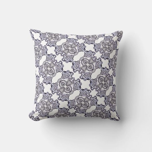 Coussin Wheels Black and White - Throw Pillow (Recto)