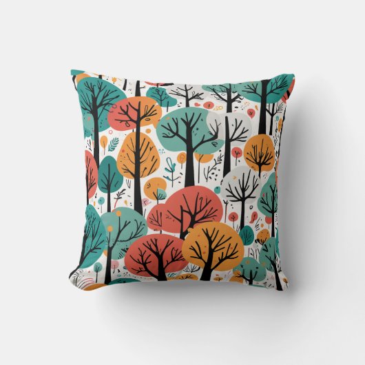 Coussin Whimiscal Tree Throw Pillow (Recto)