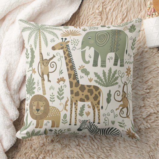 Coussin Whimsical African Animals Pattern ID1263 (Couverture)