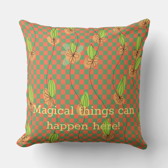 Coussin Whimsical, Art Magique Amusant (Recto)