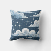 Coussin Whimsical Blue Celestial Baby Boy (Verso)