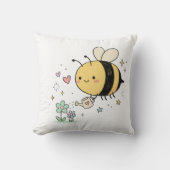 Coussin Whimsical Bumblebee Nature Lover (Recto)