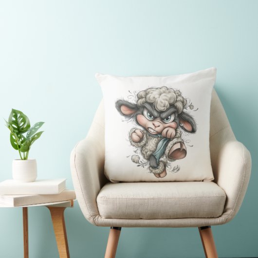 Coussin Whimsical Cute Sheep (Chaise)