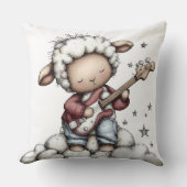Coussin Whimsical Cute Sheep (Recto)