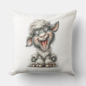 Coussin Whimsical Cute Sheep (Recto)