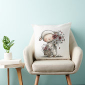 Coussin Whimsical Cute Watercolor Sheep (Chaise)