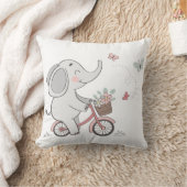 Coussin Whimsical Elephant vélo d'équitation - Enfants Des (Couverture)