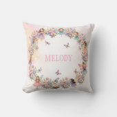 Coussin Whimsical fée jardin cadeau d'anniversaire (Recto)