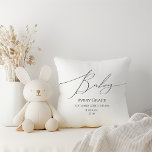 Coussin Whimsical Genre Neutre Détails bébé<br><div class="desc">Présentant nos détails fantaisistes et sans sexe jetez un oreiller, parfait pour n'importe quelle saison, que ce soit l'automne, l'hiver, le printemps ou l'été! Ce coussin a une ambiance boho-chic avec une calligraphie moderne et élégante et un design minimaliste noir et blanc. C'est joli et unique, avec une touche de...</div>