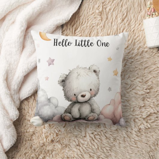 Coussin Whimsical "Hello Little One" Teddy Bear (Couverture)
