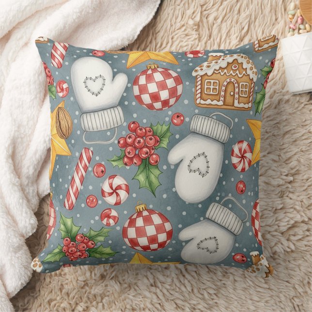 Coussin Whimsical Holiday Treats & Winter Mittens (5) (Couverture)