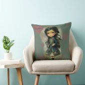 Coussin Whimsical Kawaii Fairy Tale Girl (Chaise)