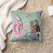 Coussin Whimsical Little Mermaids Under the Sea monogram (Couverture)