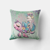 Coussin Whimsical Little Mermaids Under the Sea monogram (Verso)