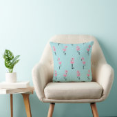 Coussin Whimsical tropical flamingos (Chaise)