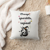 Coussin Whimsical Unicorn Line Art – "Creeper, Sparkle, Re (Couverture)