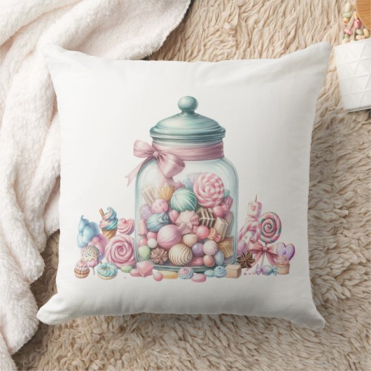 Coussin Whimsical Watercolor Sweet Candy (Couverture)