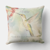 Coussin Whimsical Wings & Watercolor Wishes | Hummingbird  (Verso)