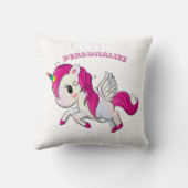 Coussin Whimsicle Flying Unicorn Pegasus Rainbow Horn (Verso)