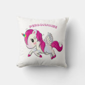 Coussin Whimsicle Flying Unicorn Pegasus Rainbow Horn (Recto)