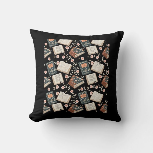 Coussin Whimsigoth Booktok Graphisme esthétique (Recto)