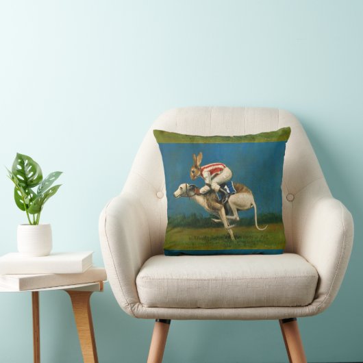 Coussin Whippet avec le cochonnet de lapin (Chaise)