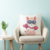 Coussin Whisker Warriors - Pastel Hero Cat (Chaise)