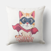 Coussin Whisker Warriors - Pastel Hero Cat (Verso)