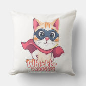 Coussin Whisker Warriors - Pastel Hero Cat (Recto)