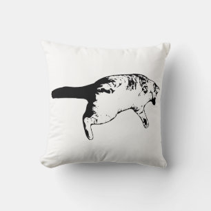 Coussin Whiskered Wonder in Ink Texture