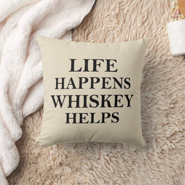 Coussin Whiskey aide à drôles de paroles d'alcool (Couverture)