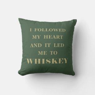 Coussin Whiskey cite d'étranges paroles d'alcool
