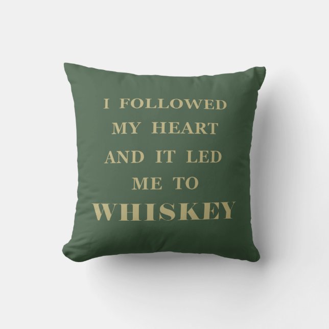 Coussin Whiskey cite d'étranges paroles d'alcool (Recto)