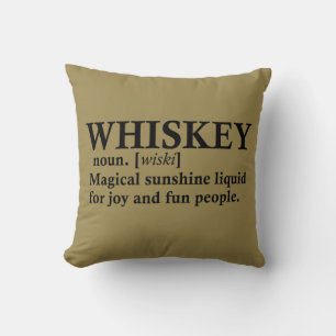 Coussin Whiskey, définition citations amusantes pour boire