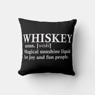 Coussin Whiskey, définition citations amusantes pour boire