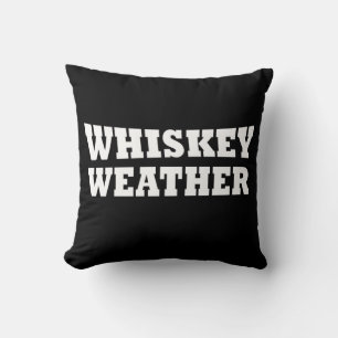 Coussin Whiskey weather, drôle de discours d'alcool