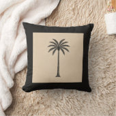 Coussin Whisper Fountains Black Palm Cushion (Couverture)